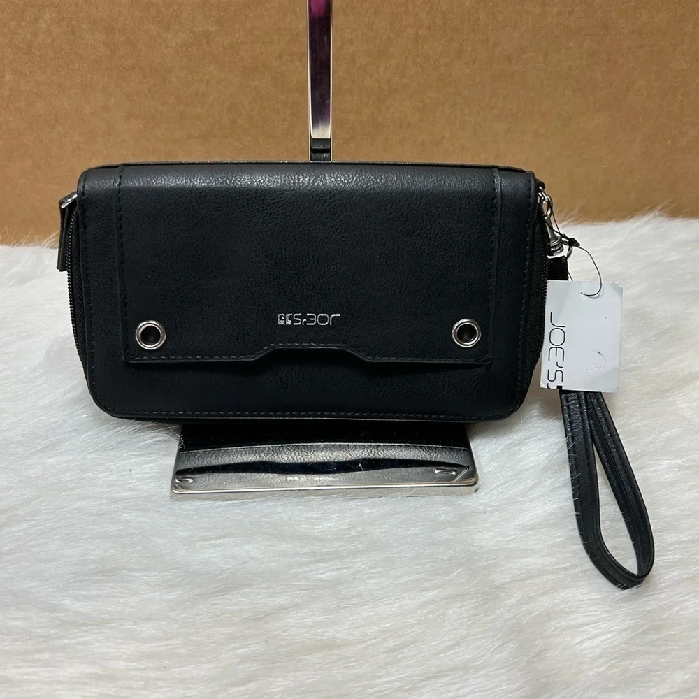 JOE’S Jeans Black Leather Wrislet Wallet